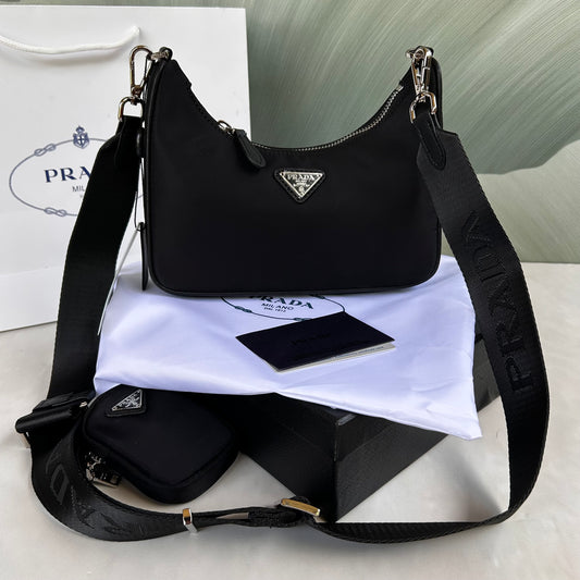 Bolso negro de hombro PRA