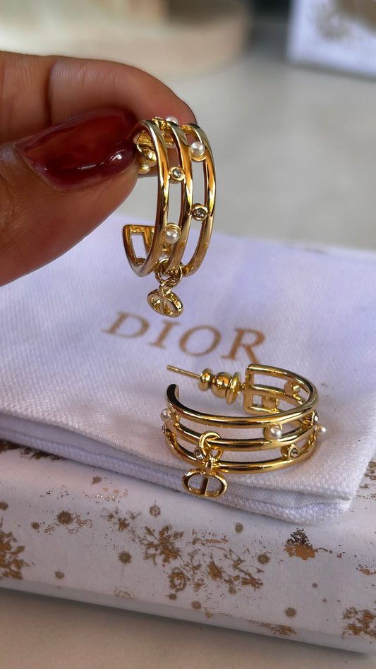 Argollas medianas  Dior