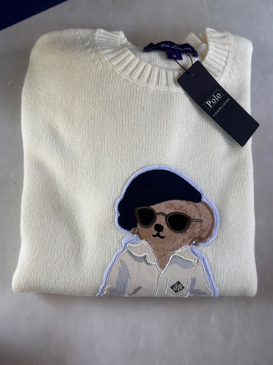 Suéter blanco  RL de osita