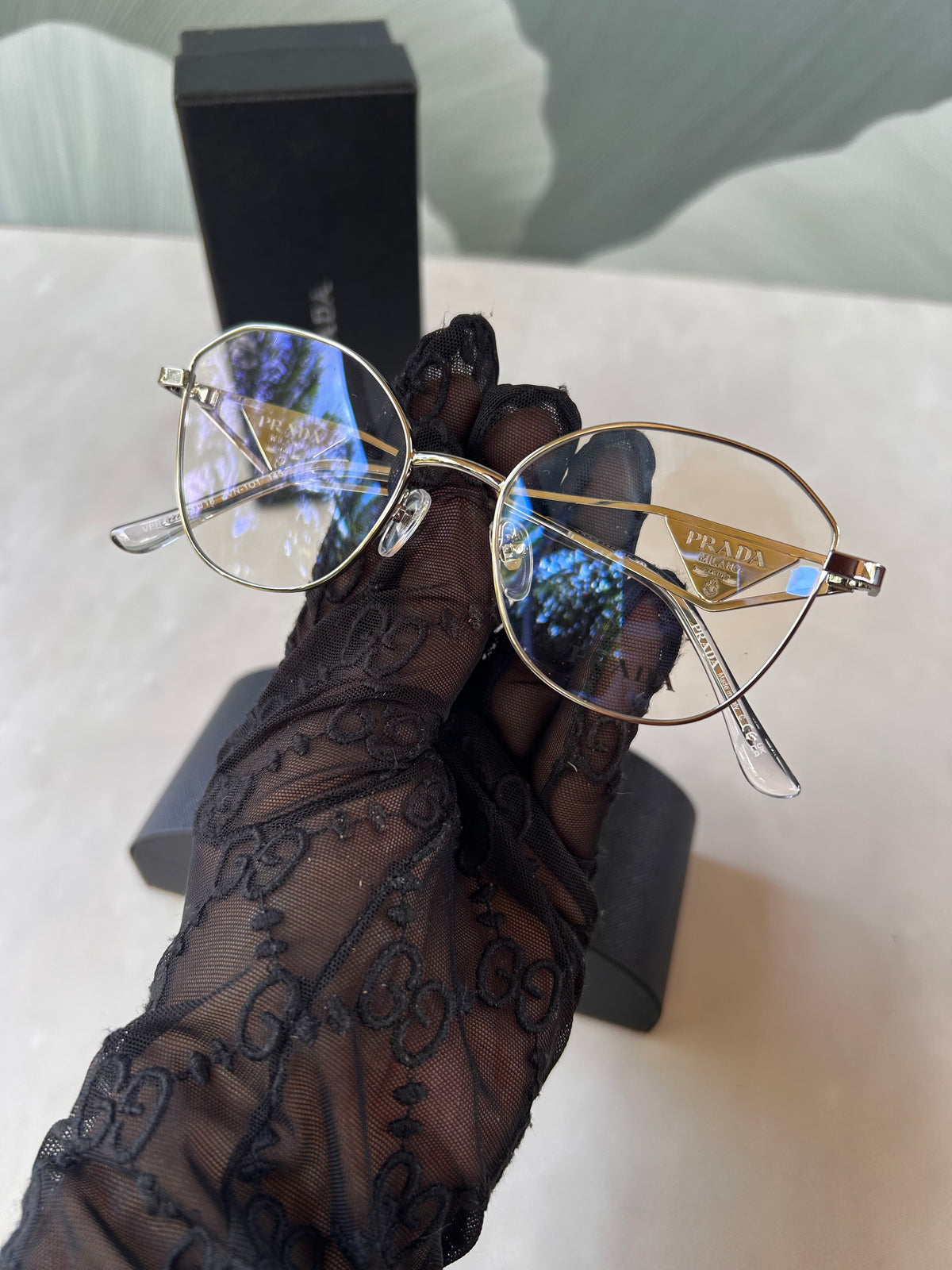 Lentes Prada transparentes